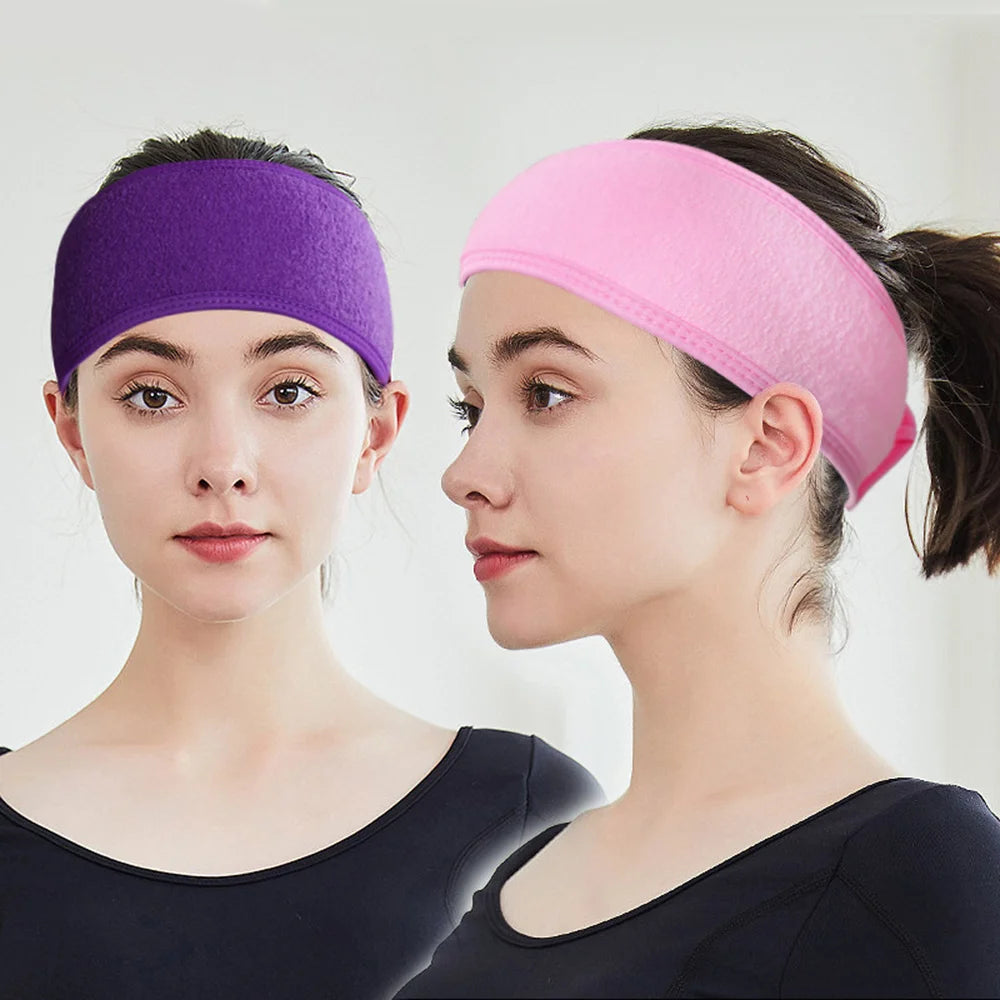 Adjustable Soft Towel Headband for Facial & Hair Use