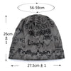 Vintage Letter Print Beanie Hat with Fleece Lining