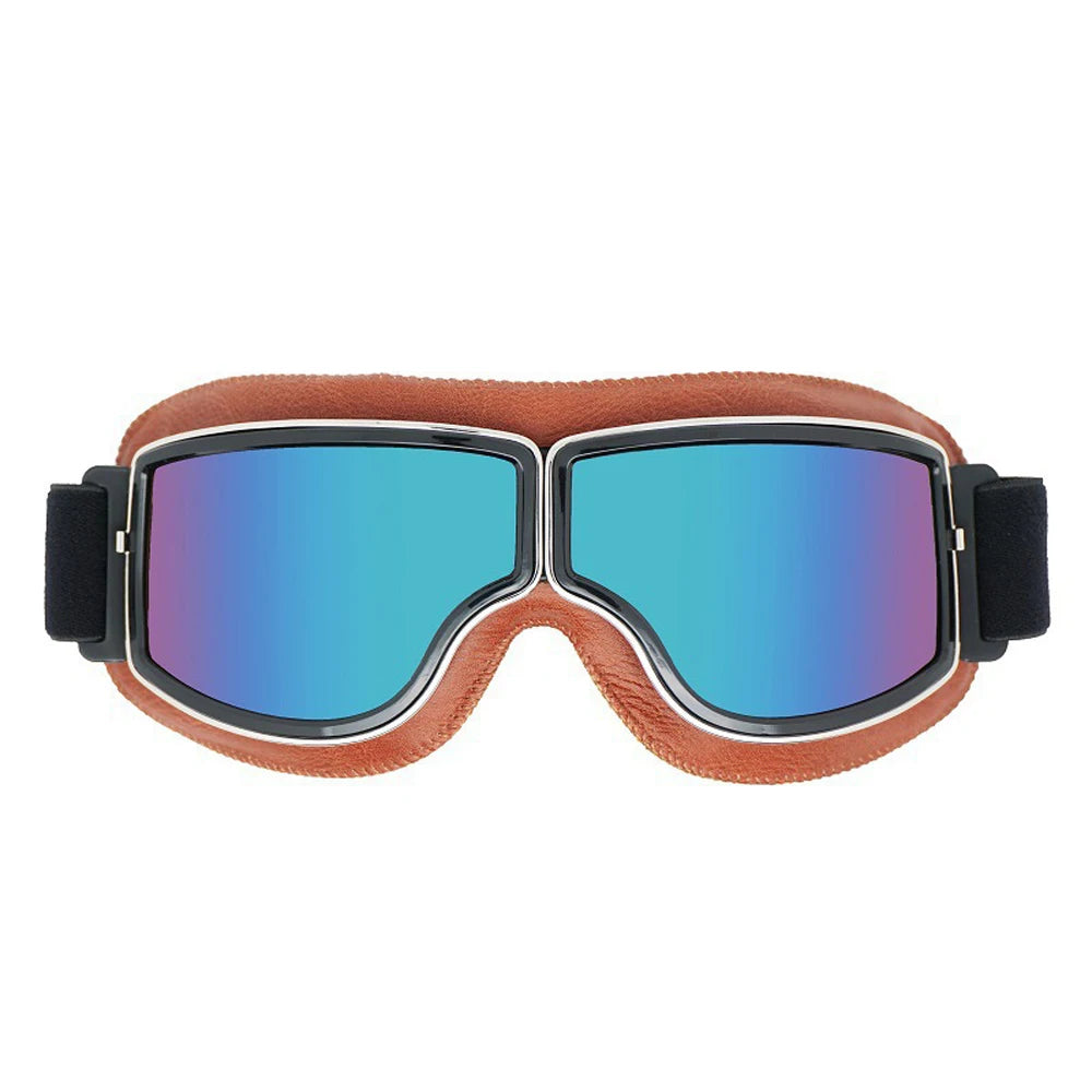 Vintage Leather Motorcycle Goggles