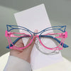 Vintage Oversized Cat Eye Blue Light Glasses for Women