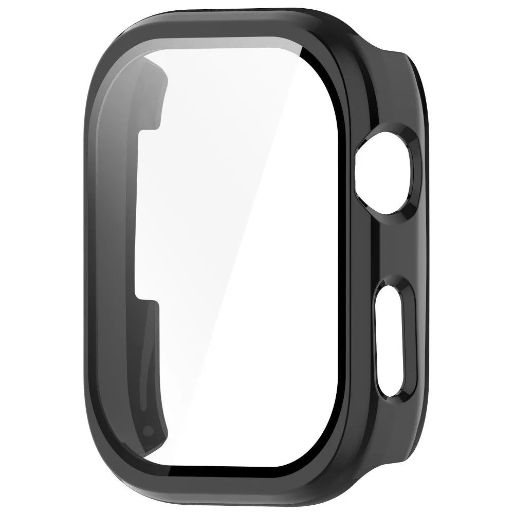A black protective case for a Huawei Watch D2 featuring a clear tempered glass screen.