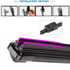 Installation method showing how to attach universal car wiper blades to a windshield.
