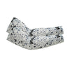 Pair of unisex cooling arm sleeves with a gray and black geometric pattern.