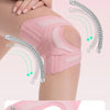 Rosa Vierfach-Feder-Kniebandage mit flexibler Unterstützung und vier Kompressionsteilen