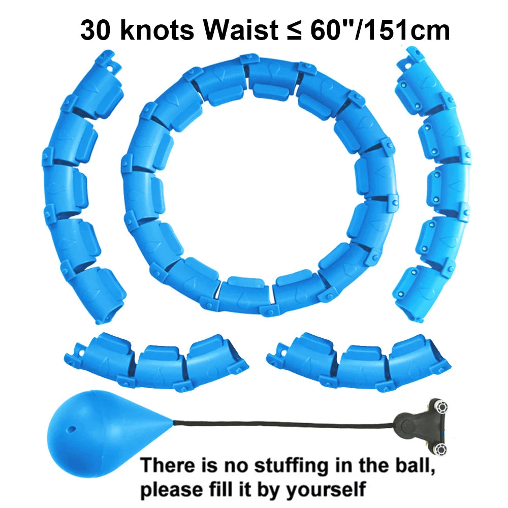 Adjustable Weighted Exercise Hoop for Core and Waist Toning