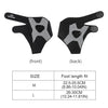 Pair of black ultra-thin ankle braces for joint support, shown from the front and back.