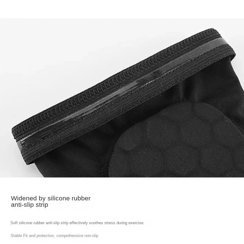 Black anti-slip strip on a sports shin guard for football or basketball