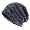 Vintage Letter Print Beanie Hat with Fleece Lining