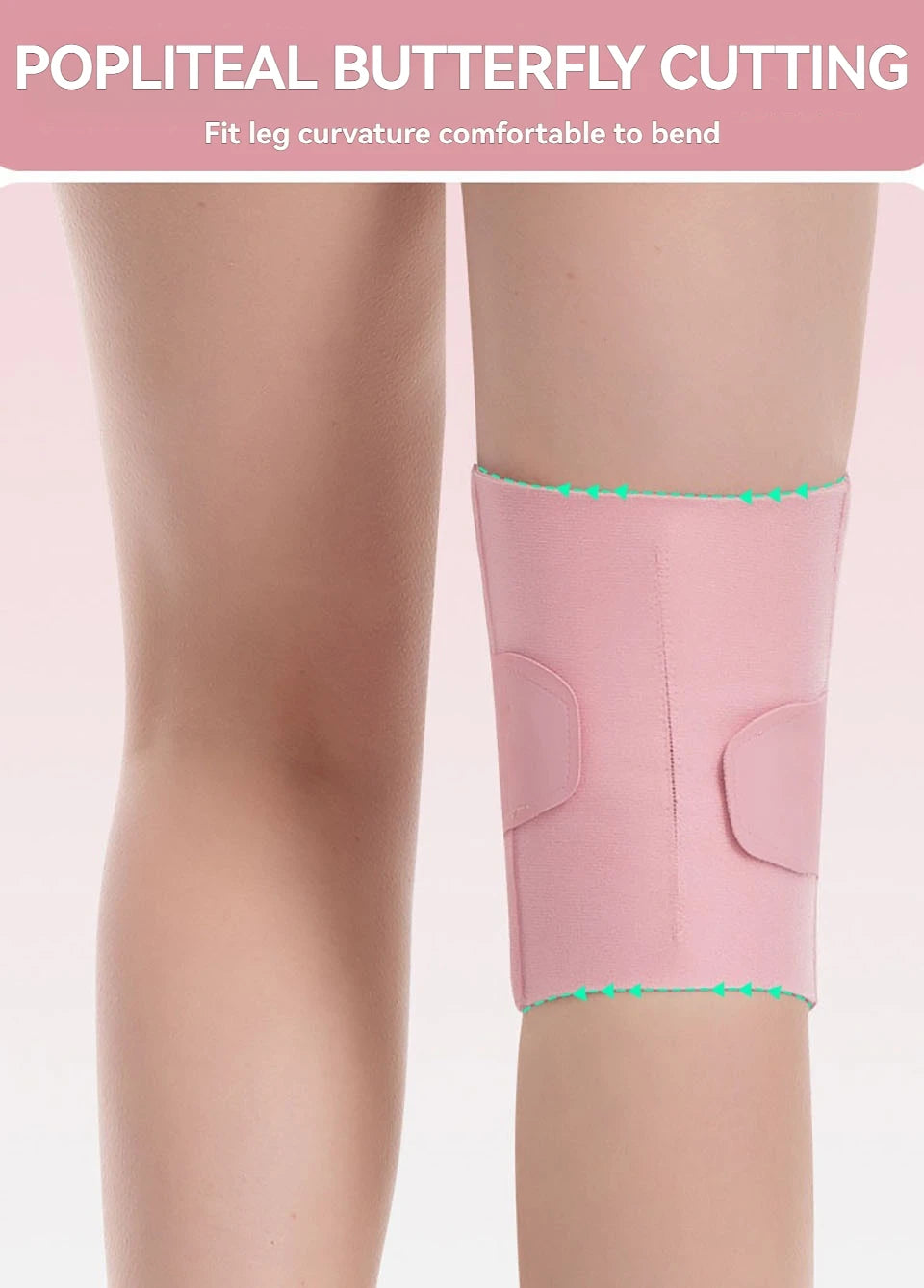 Rosa Schmetterlings-Kompressionstrainer für das Knie zur Unterstützung der Beinbeugung