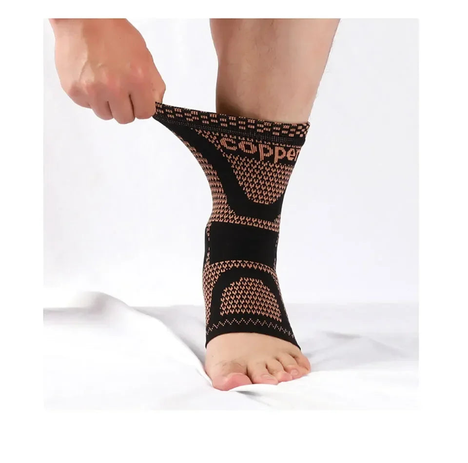 Copper-Infused Compression Ankle Support for Sports & Daily Wear