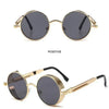 Retro Round Metal Sunglasses with UV400 Protection
