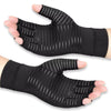 Black compression gloves with silver lines shown on a hand and wrist.
