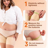 Diagram showing how to measure the position below the buttocks for anti-chafing thigh compression sleeves