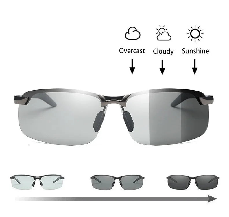 Photochromic Polarized Sunglasses with Alloy Frame