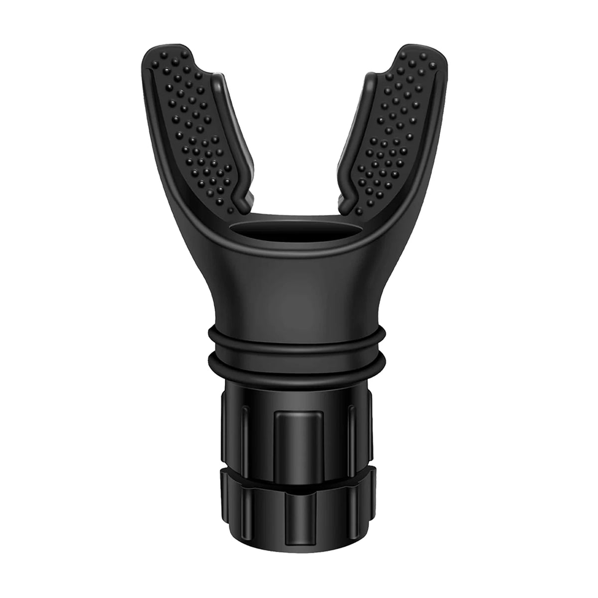 Black adjustable lung and breathing trainer with textured grips