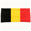 Un drapeau rectangulaire avec des rayures horizontales noires, jaunes et rouges.
