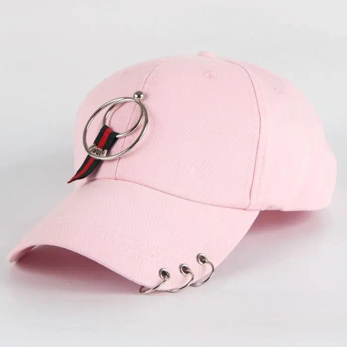Classic Cotton Cap with Metal Ring Detail