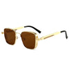 Vintage Steampunk Square Sunglasses with Metal Frame