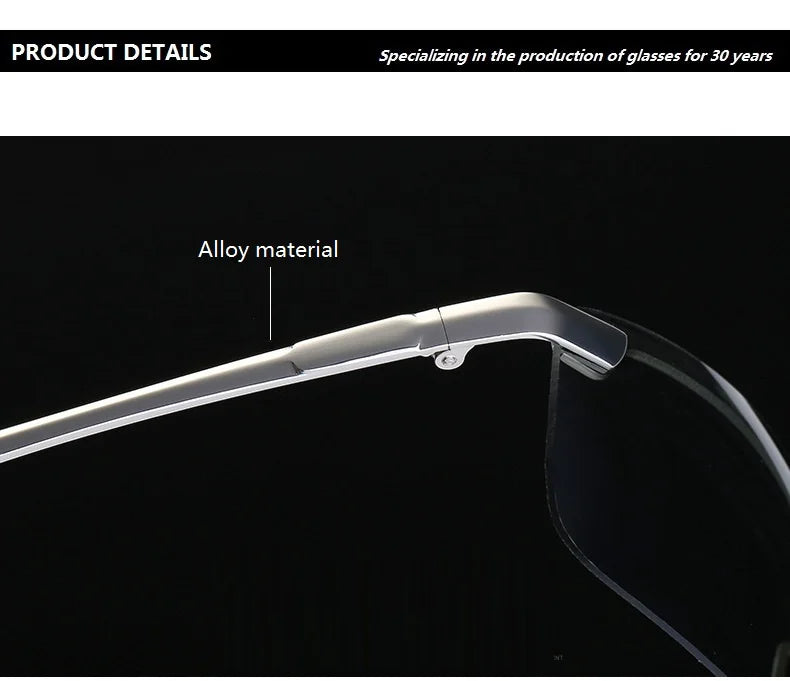 Photochromic Polarized Sunglasses with Alloy Frame