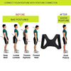 Correstor postural que demuestra la diferencia entre mala y buena postura.