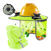 Hard Hat Sun Shade with Dual Cooling Fans for Construction Workers