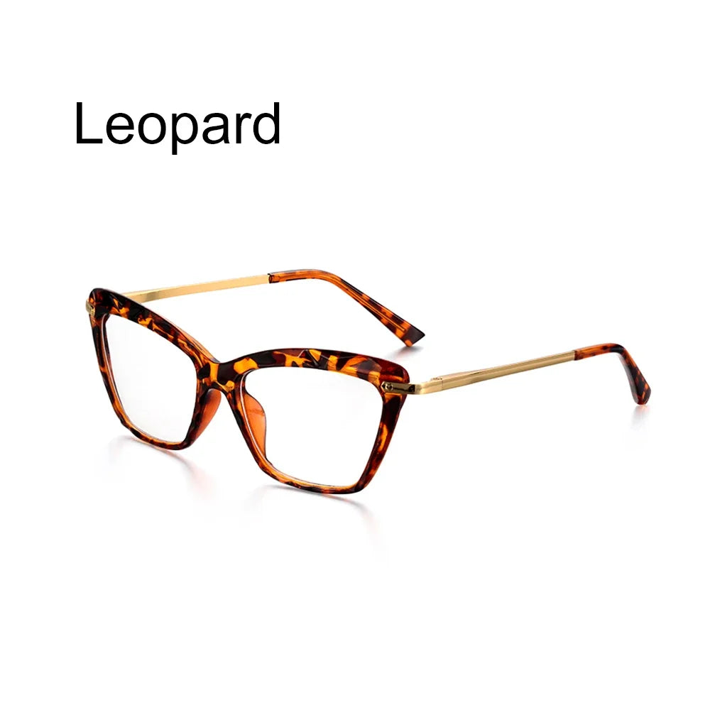 Vintage Cat-Eye Eyeglass Frames with Faceted Crystal Details