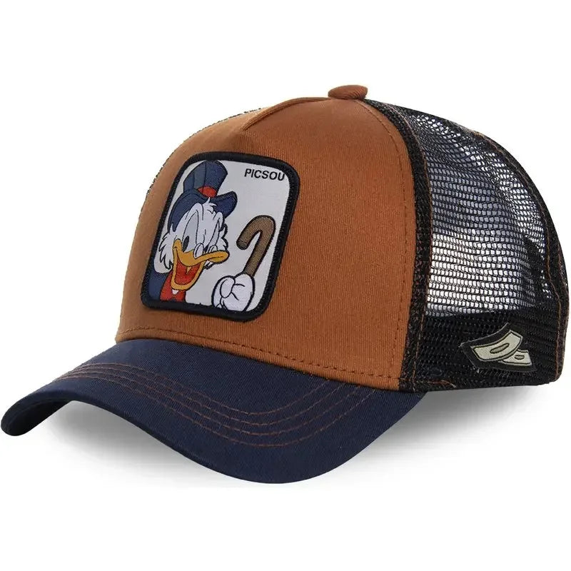 Anime Snapback Cap with Breathable Mesh Back