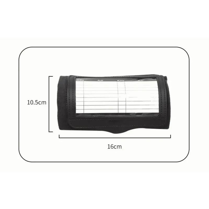 Black football training wrist guard with a clipboard cover shown flat.