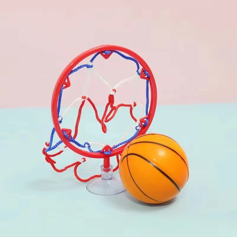 Mini Basketball Hoop Set with Suction Cup Mount for Kids
