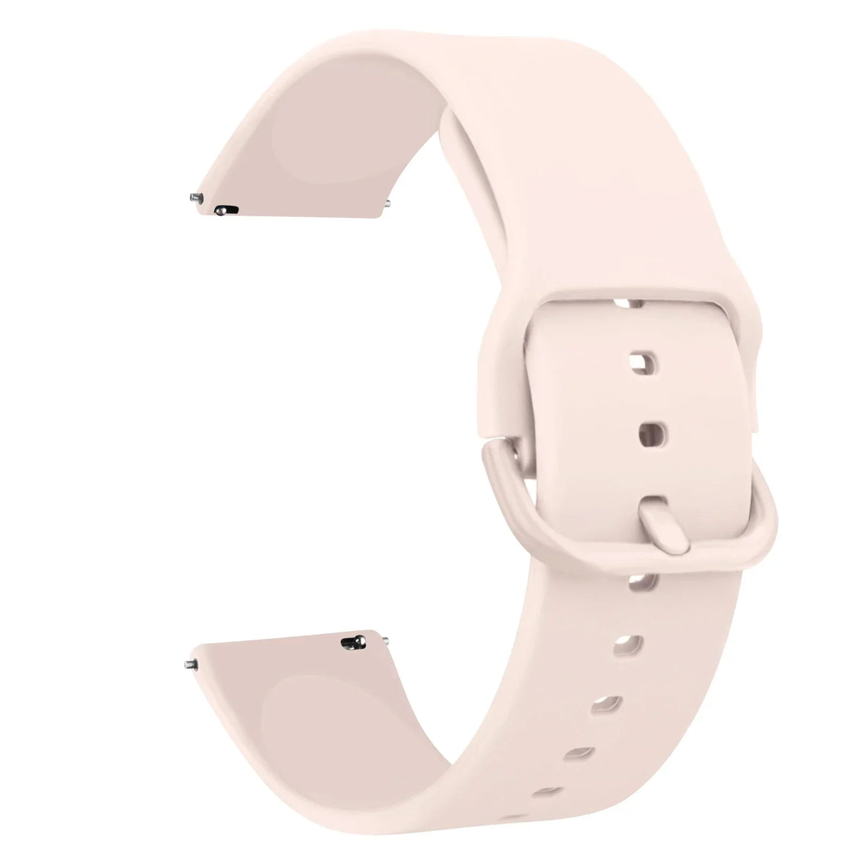 A light pink silicone watch strap for Huawei and Honor watches shown from the side.