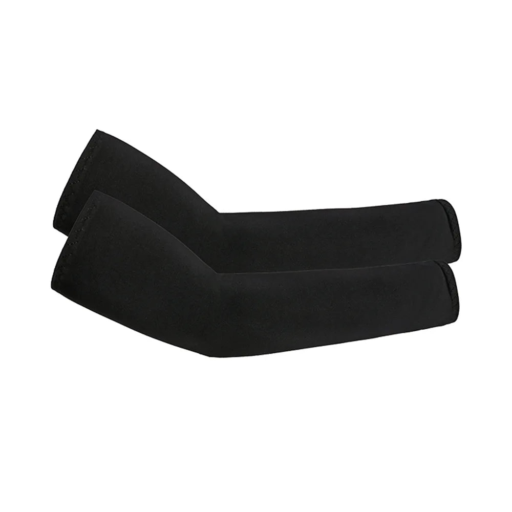 Black unisex cooling arm sleeves designed for UV protection