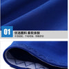 Close-up view of royal blue cooling arm sleeves showing fabric texture and stitching details.