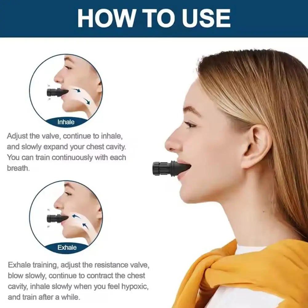 Adjustable Resistance Breathing Trainer for Lung Capacity