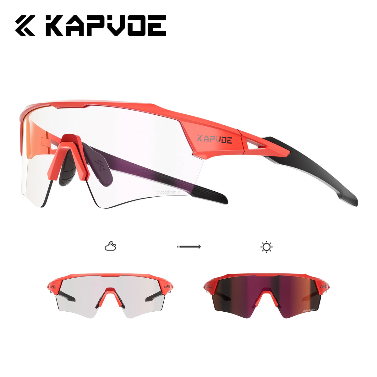 Photochromic Cycling Sunglasses with UV400 Protection
