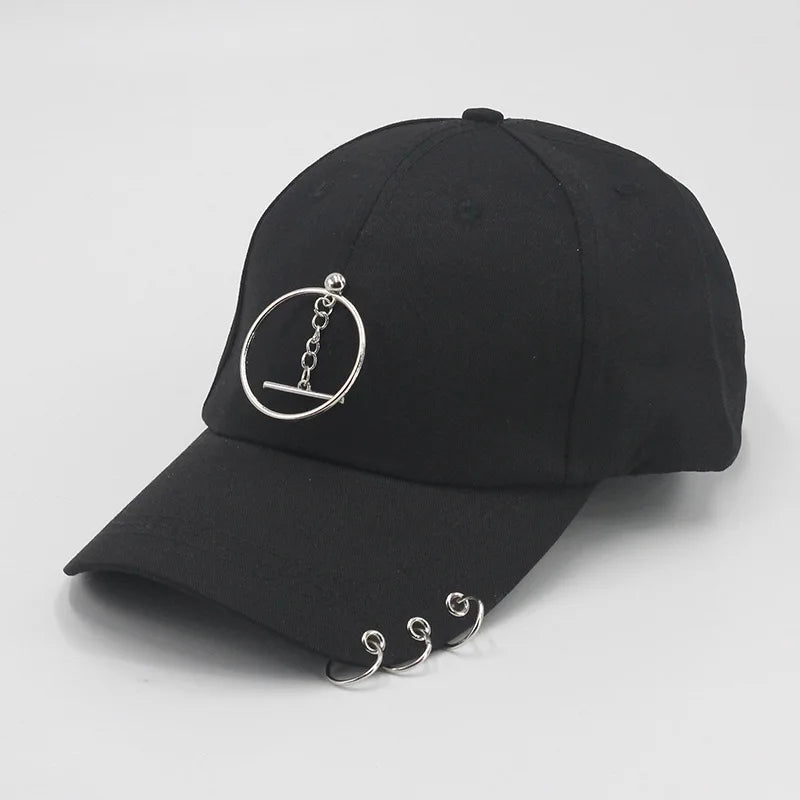 Classic Cotton Cap with Metal Ring Detail