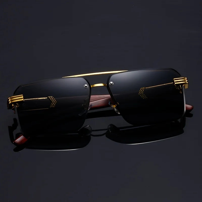 Rimless Rectangle Sunglasses for Men and Women