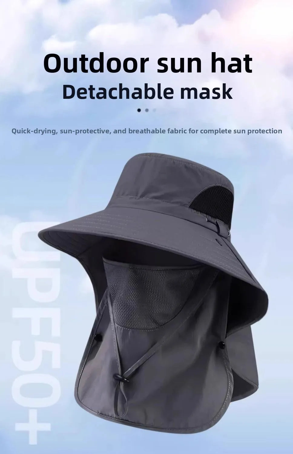 UV Protection Sun Hat with Neck Flap for Outdoor Adventures