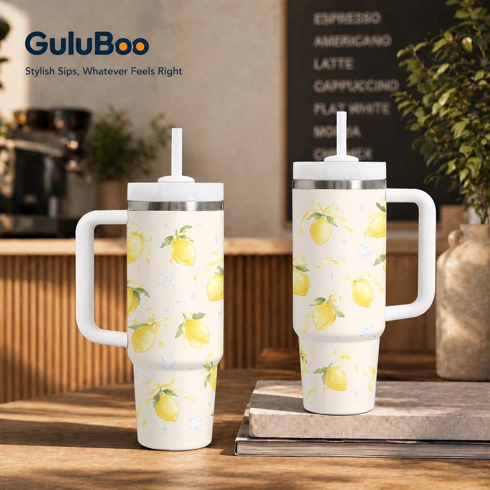 Kawaii Cherry Pattern Insulated Tumbler