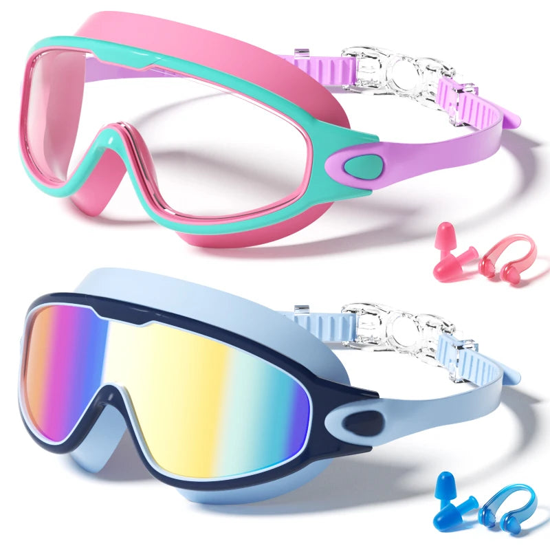 Kids Anti-Fog Swim Goggles with UV Protection