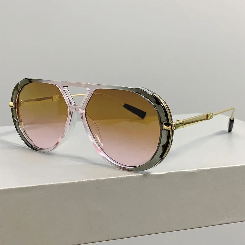 Vintage Pilot Sunglasses with Gradient Lenses