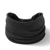 Black boho wide headband hair wrap for women