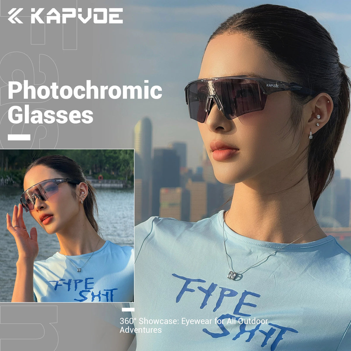 Photochromic Cycling Sunglasses with UV400 Protection