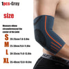 Gray elbow compression sleeve for wrist and elbow support