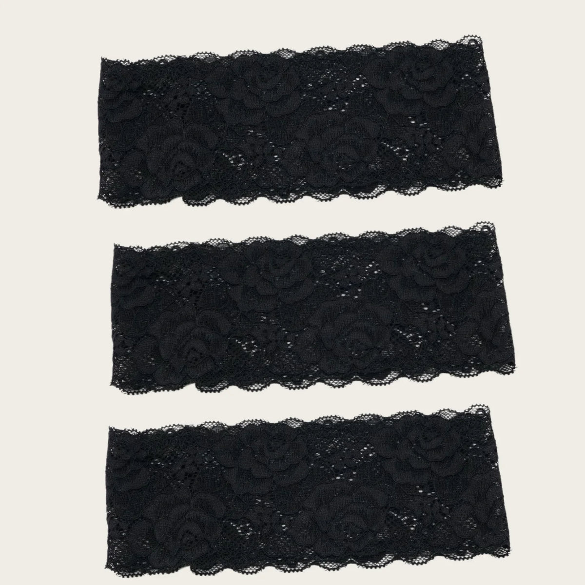 Diademas de encaje negro para fitness y yoga