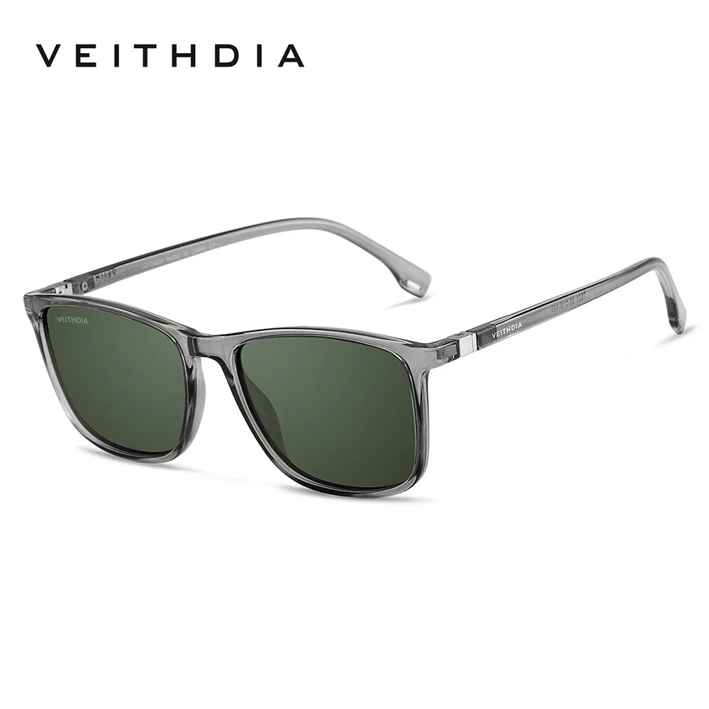 Retro Square Sunglasses with Polarized UV Protection