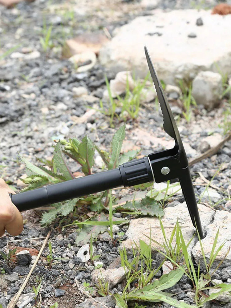 Multifunctional Folding Camping Shovel with Pickaxe and Saw