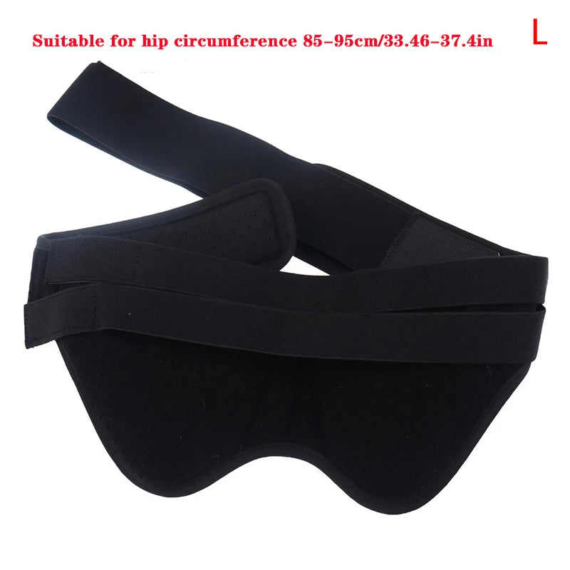 Black inguinal hernia support belt suitable for hip circumference 85-95cm