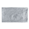 A rectangular piece of gray textured fabric or material.