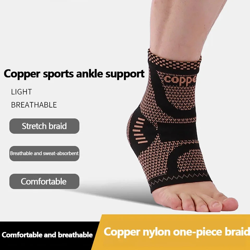 Copper-Infused Compression Ankle Support for Sports & Daily Wear
