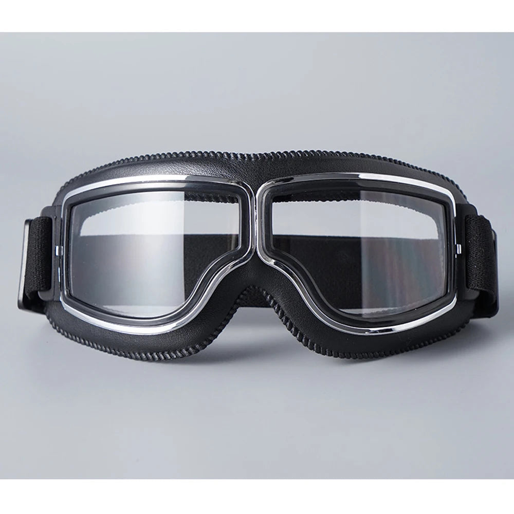 Vintage Leather Motorcycle Goggles